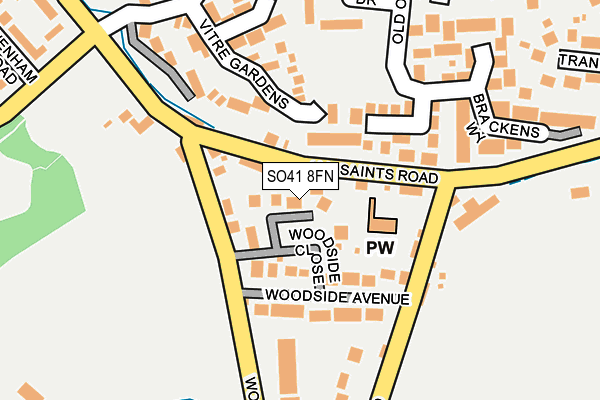 SO41 8FN map - OS OpenMap – Local (Ordnance Survey)