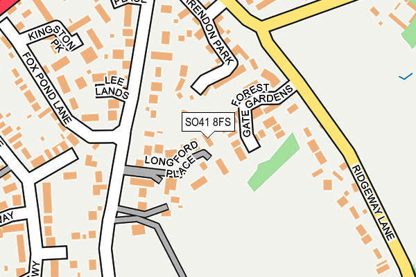 SO41 8FS map - OS OpenMap – Local (Ordnance Survey)