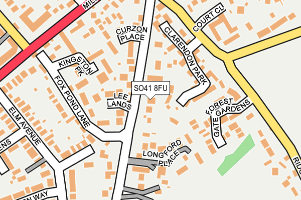 SO41 8FU map - OS OpenMap – Local (Ordnance Survey)
