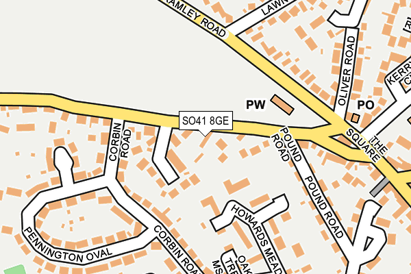 SO41 8GE map - OS OpenMap – Local (Ordnance Survey)