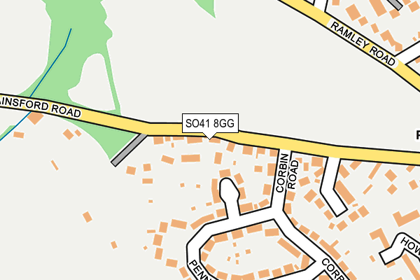 SO41 8GG map - OS OpenMap – Local (Ordnance Survey)