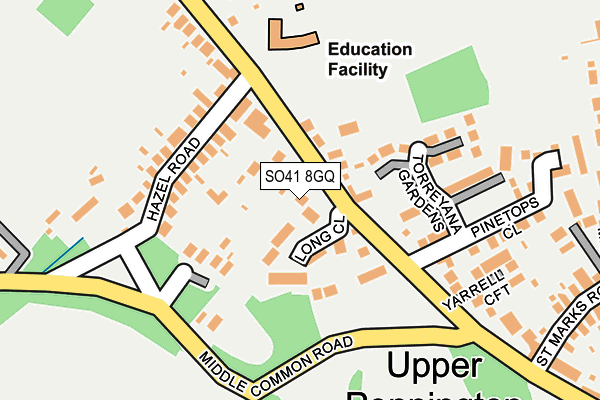 SO41 8GQ map - OS OpenMap – Local (Ordnance Survey)
