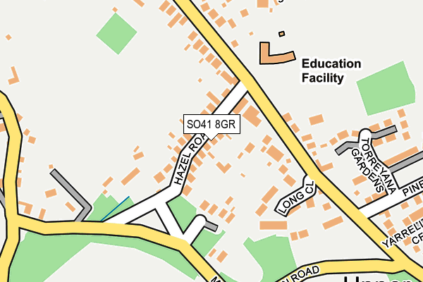 SO41 8GR map - OS OpenMap – Local (Ordnance Survey)