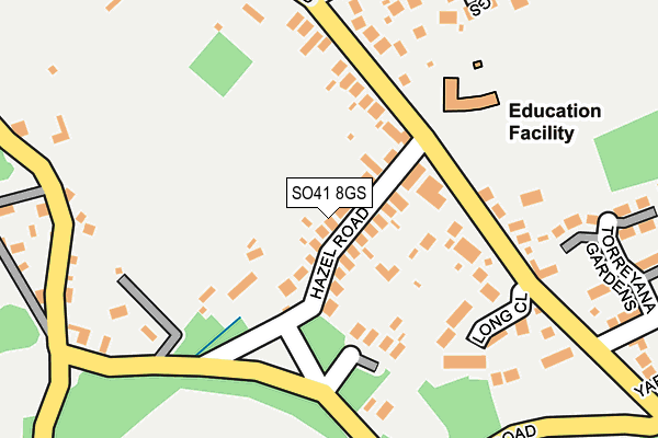 SO41 8GS map - OS OpenMap – Local (Ordnance Survey)
