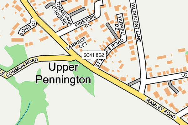 SO41 8GZ map - OS OpenMap – Local (Ordnance Survey)