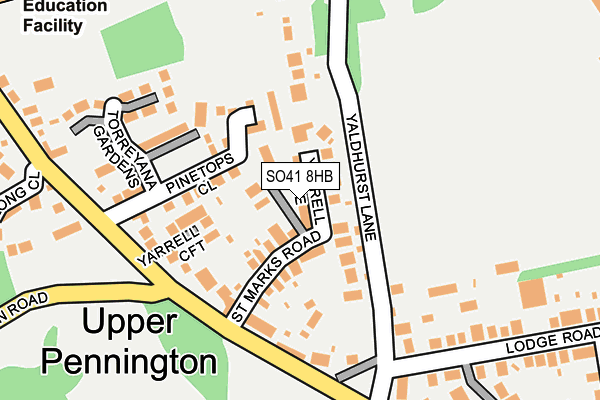 SO41 8HB map - OS OpenMap – Local (Ordnance Survey)