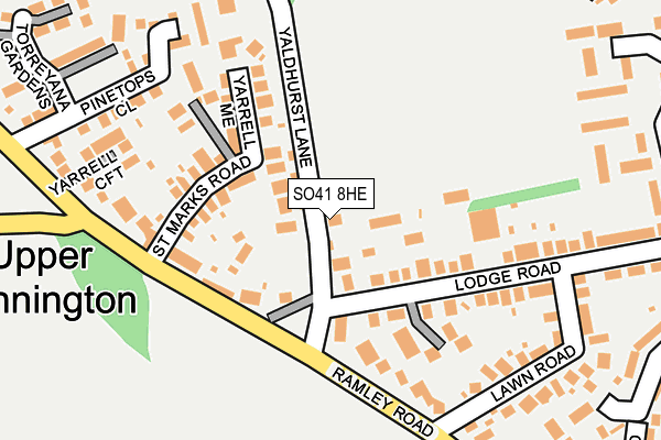 SO41 8HE map - OS OpenMap – Local (Ordnance Survey)