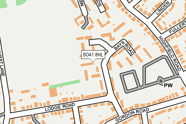 SO41 8HL map - OS OpenMap – Local (Ordnance Survey)