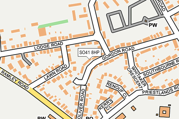 SO41 8HP map - OS OpenMap – Local (Ordnance Survey)