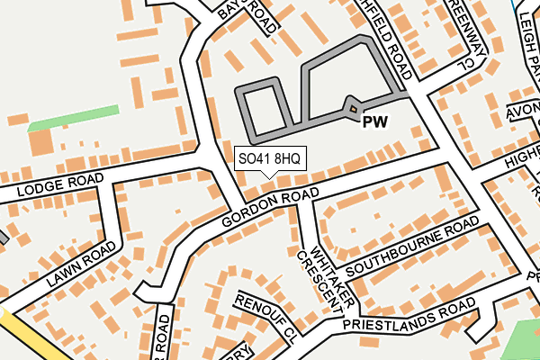 SO41 8HQ map - OS OpenMap – Local (Ordnance Survey)