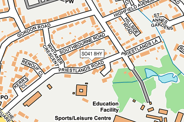 SO41 8HY map - OS OpenMap – Local (Ordnance Survey)