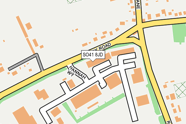 SO41 8JD map - OS OpenMap – Local (Ordnance Survey)