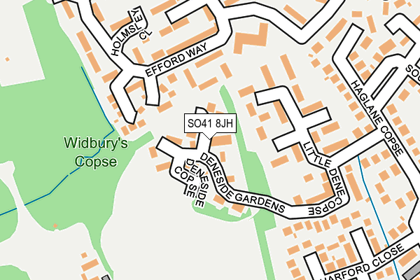 SO41 8JH map - OS OpenMap – Local (Ordnance Survey)