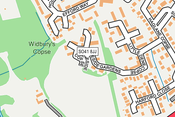 SO41 8JJ map - OS OpenMap – Local (Ordnance Survey)