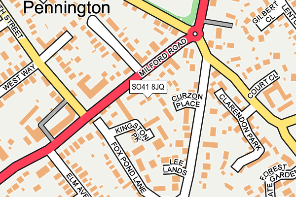 SO41 8JQ map - OS OpenMap – Local (Ordnance Survey)