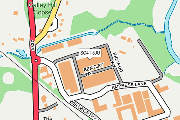 SO41 8JU map - OS OpenMap – Local (Ordnance Survey)