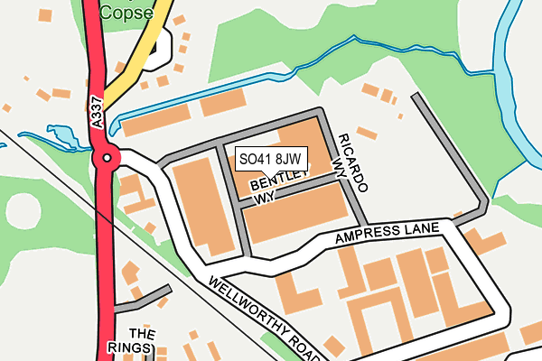 SO41 8JW map - OS OpenMap – Local (Ordnance Survey)