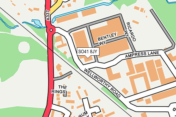 SO41 8JY map - OS OpenMap – Local (Ordnance Survey)