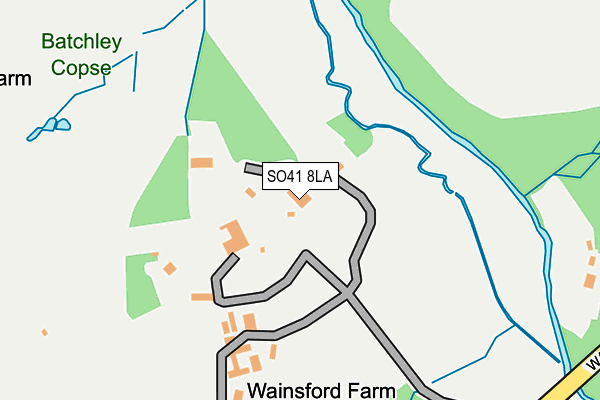 SO41 8LA map - OS OpenMap – Local (Ordnance Survey)