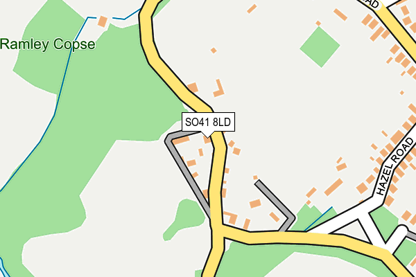 SO41 8LD map - OS OpenMap – Local (Ordnance Survey)