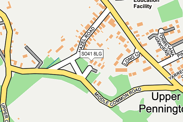 SO41 8LG map - OS OpenMap – Local (Ordnance Survey)