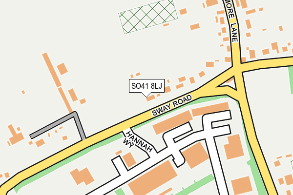 SO41 8LJ map - OS OpenMap – Local (Ordnance Survey)