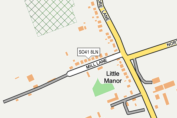 SO41 8LN map - OS OpenMap – Local (Ordnance Survey)