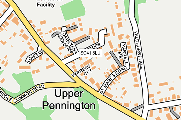 SO41 8LU map - OS OpenMap – Local (Ordnance Survey)