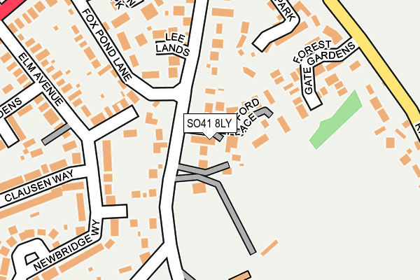 SO41 8LY map - OS OpenMap – Local (Ordnance Survey)
