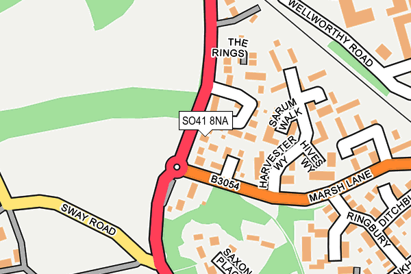 SO41 8NA map - OS OpenMap – Local (Ordnance Survey)