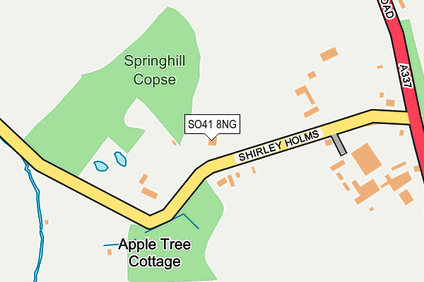 SO41 8NG map - OS OpenMap – Local (Ordnance Survey)