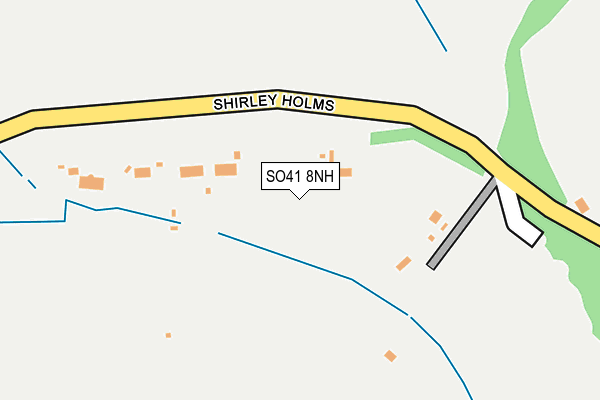 SO41 8NH map - OS OpenMap – Local (Ordnance Survey)