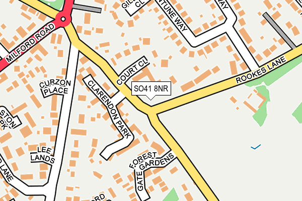 SO41 8NR map - OS OpenMap – Local (Ordnance Survey)