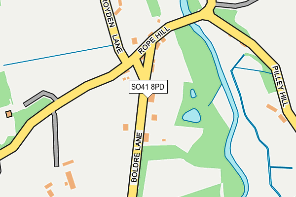 SO41 8PD map - OS OpenMap – Local (Ordnance Survey)