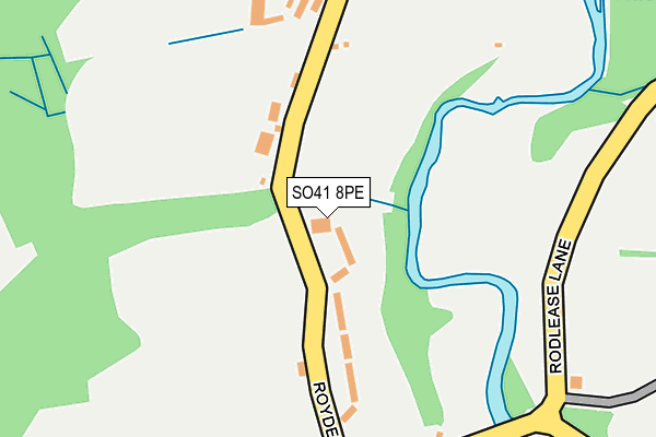 SO41 8PE map - OS OpenMap – Local (Ordnance Survey)