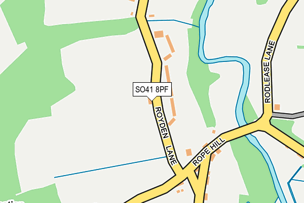 SO41 8PF map - OS OpenMap – Local (Ordnance Survey)