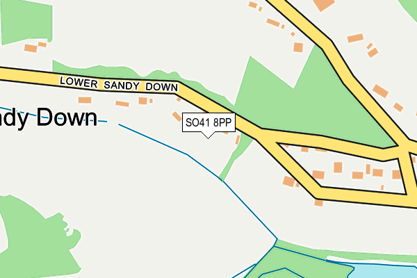 SO41 8PP map - OS OpenMap – Local (Ordnance Survey)