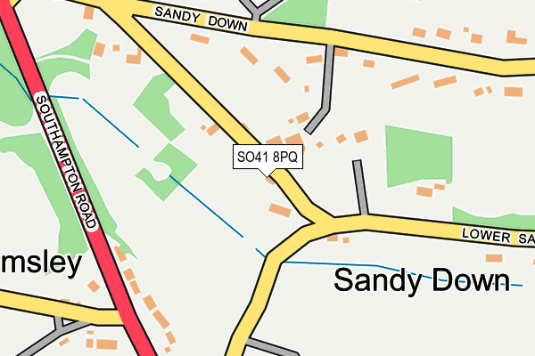 SO41 8PQ map - OS OpenMap – Local (Ordnance Survey)