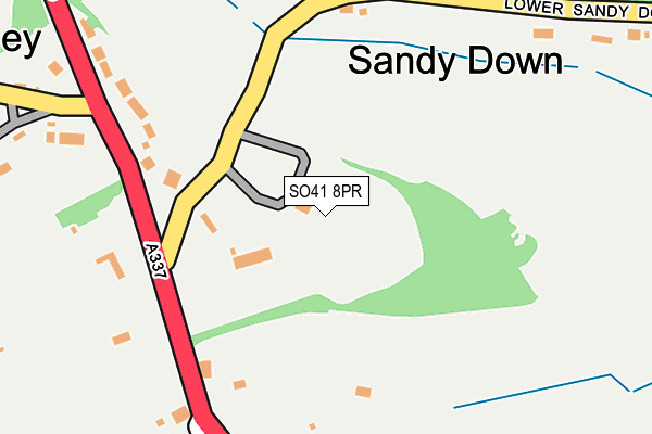 SO41 8PR map - OS OpenMap – Local (Ordnance Survey)