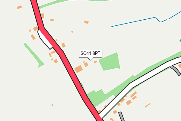 SO41 8PT map - OS OpenMap – Local (Ordnance Survey)