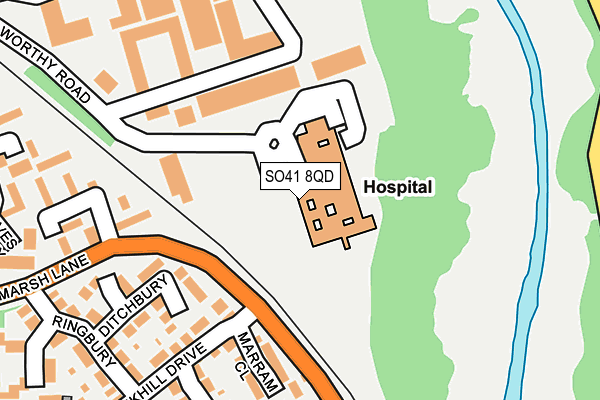 SO41 8QD map - OS OpenMap – Local (Ordnance Survey)