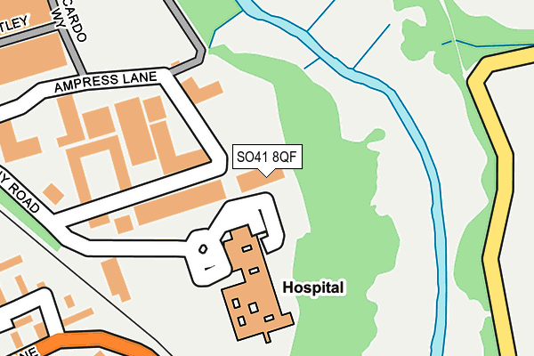 SO41 8QF map - OS OpenMap – Local (Ordnance Survey)