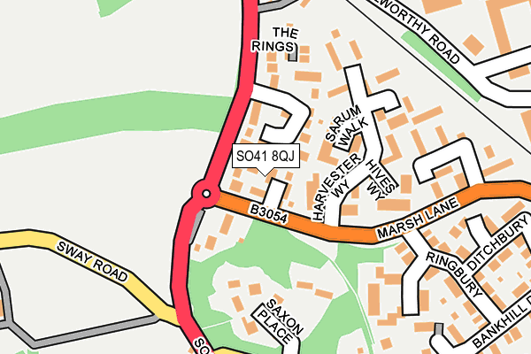 SO41 8QJ map - OS OpenMap – Local (Ordnance Survey)