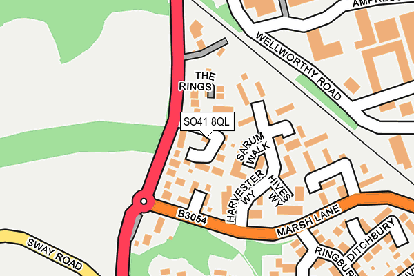 SO41 8QL map - OS OpenMap – Local (Ordnance Survey)