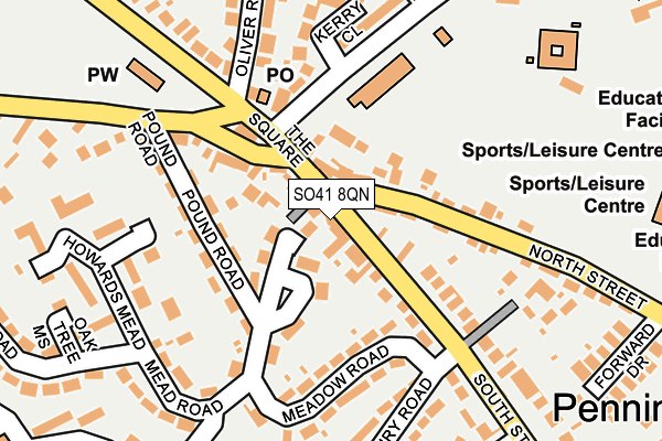 SO41 8QN map - OS OpenMap – Local (Ordnance Survey)