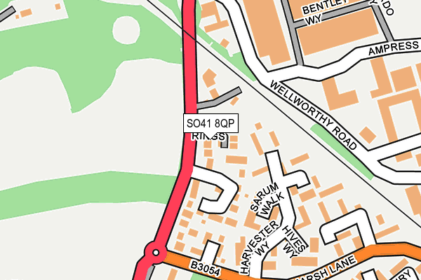 SO41 8QP map - OS OpenMap – Local (Ordnance Survey)