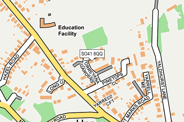 SO41 8QQ map - OS OpenMap – Local (Ordnance Survey)