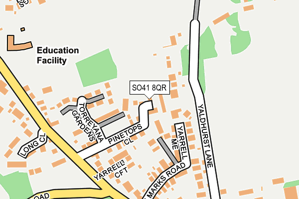 SO41 8QR map - OS OpenMap – Local (Ordnance Survey)