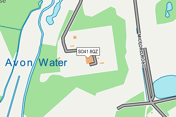 SO41 8QZ map - OS OpenMap – Local (Ordnance Survey)