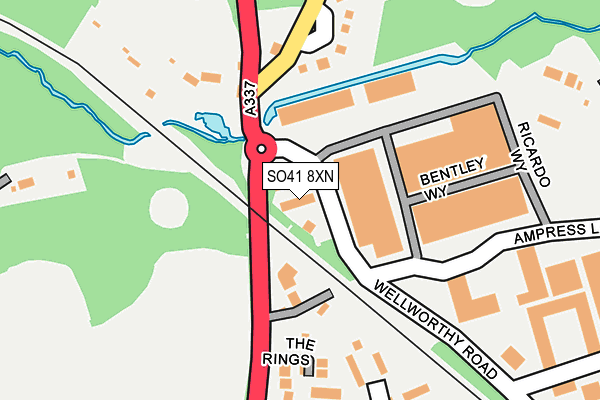 SO41 8XN map - OS OpenMap – Local (Ordnance Survey)